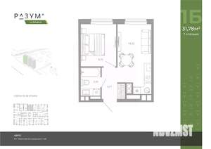 1-к квартира, вторичка, 32м2, 22/26 этаж