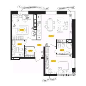 2-к квартира, вторичка, 65м2, 2/24 этаж