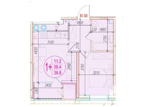 1-к квартира, вторичка, 39м2, 3/25 этаж