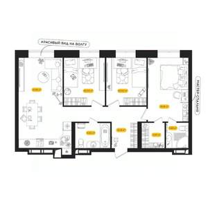3-к квартира, вторичка, 75м2, 3/24 этаж