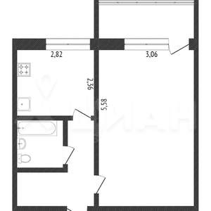 1-к квартира, вторичка, 32м2, 5/5 этаж