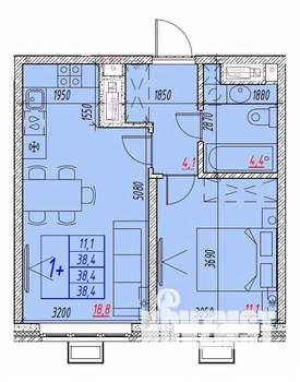2-к квартира, вторичка, 38м2, 23/25 этаж