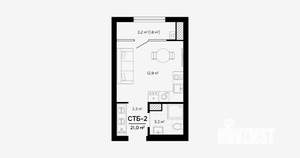 Студия квартира, вторичка, 21м2, 14/24 этаж
