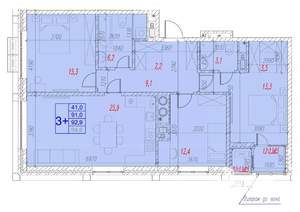3-к квартира, вторичка, 93м2, 5/17 этаж