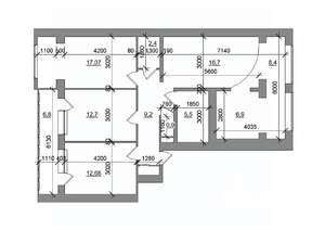 3-к квартира, вторичка, 92м2, 2/5 этаж