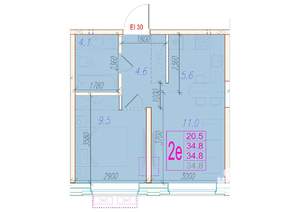 2-к квартира, вторичка, 35м2, 2/24 этаж