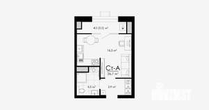 Студия квартира, вторичка, 27м2, 3/23 этаж