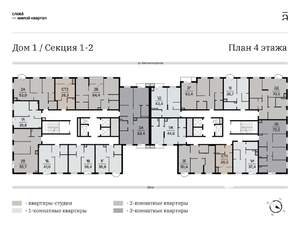 2-к квартира, вторичка, 70м2, 4/25 этаж