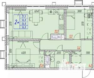 3-к квартира, вторичка, 57м2, 15/25 этаж