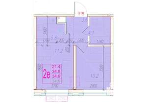 2-к квартира, вторичка, 35м2, 2/24 этаж