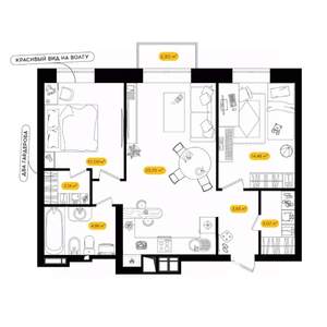 2-к квартира, вторичка, 60м2, 22/24 этаж