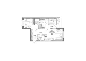 2-к квартира, вторичка, 70м2, 8/25 этаж