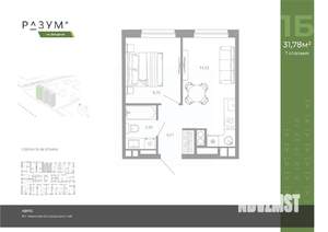 1-к квартира, вторичка, 32м2, 23/26 этаж
