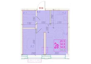 2-к квартира, вторичка, 35м2, 4/24 этаж