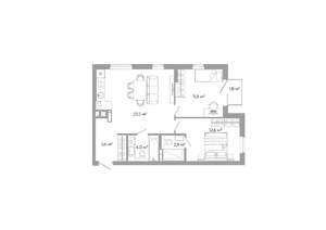 2-к квартира, вторичка, 62м2, 5/25 этаж