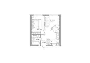 1-к квартира, вторичка, 33м2, 8/25 этаж