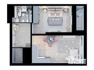 1-к квартира, вторичка, 43м2, 15/16 этаж