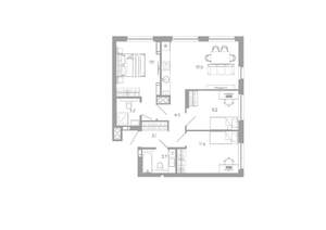 3-к квартира, вторичка, 65м2, 12/25 этаж