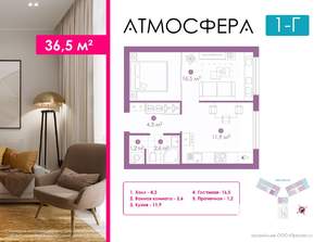 1-к квартира, вторичка, 36м2, 23/23 этаж