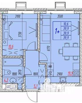 2-к квартира, вторичка, 40м2, 9/25 этаж
