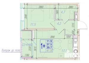 1-к квартира, вторичка, 40м2, 4/18 этаж