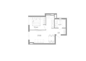 1-к квартира, вторичка, 40м2, 24/25 этаж