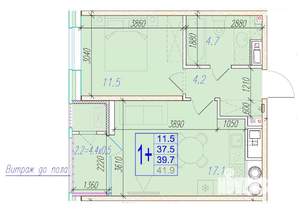 1-к квартира, вторичка, 40м2, 6/18 этаж