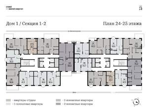 1-к квартира, вторичка, 37м2, 24/25 этаж