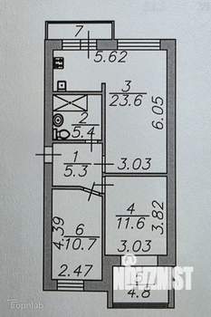 3-к квартира, вторичка, 61м2, 3/5 этаж