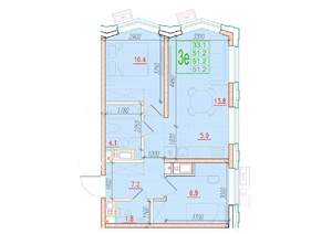3-к квартира, вторичка, 51м2, 18/24 этаж