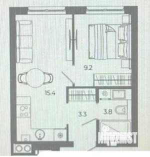 1-к квартира, строящийся дом, 32м2, 5/25 этаж