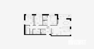 3-к квартира, вторичка, 101м2, 1/24 этаж