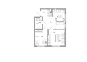 2-к квартира, вторичка, 48м2, 25/25 этаж