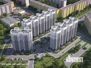 1-к квартира, строящийся дом, 39м2, 6/14 этаж