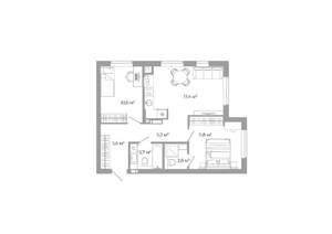 2-к квартира, вторичка, 57м2, 8/25 этаж