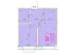 2-к квартира, вторичка, 35м2, 17/24 этаж