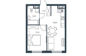 1-к квартира, вторичка, 41м2, 4/30 этаж
