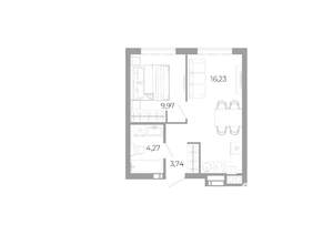 1-к квартира, вторичка, 34м2, 20/25 этаж