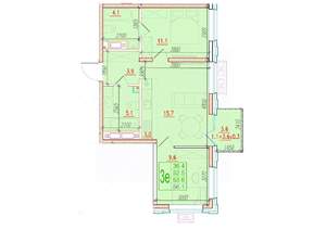 3-к квартира, вторичка, 54м2, 3/24 этаж