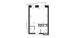 Студия квартира, вторичка, 28м2, 8/24 этаж