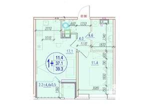 1-к квартира, вторичка, 39м2, 17/18 этаж