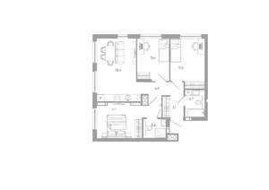 3-к квартира, вторичка, 66м2, 25/25 этаж