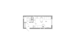 Студия квартира, вторичка, 25м2, 10/25 этаж