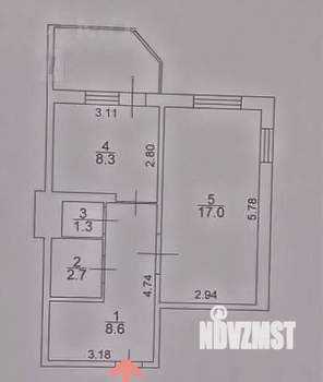 1-к квартира, вторичка, 39м2, 7/12 этаж